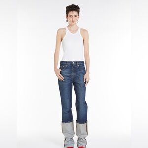 Sportmax / Max Mara Extra Turnup Jeans $450 Sold Out